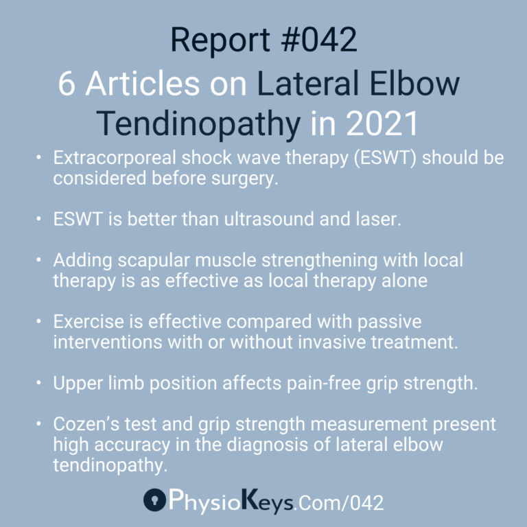 lateral elbow tendinopathy report #042