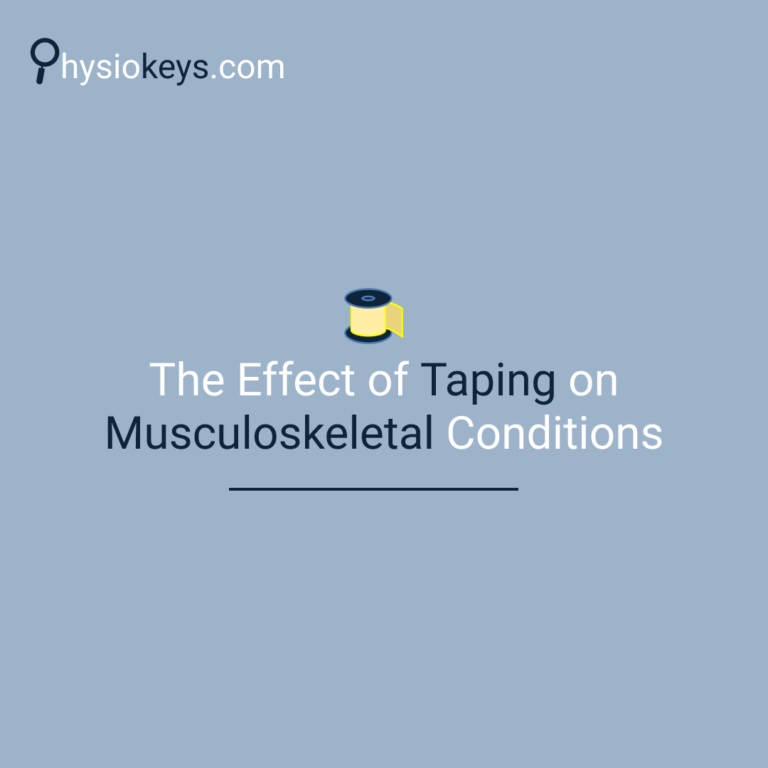 The effect of tape on musculoskeletal conditions